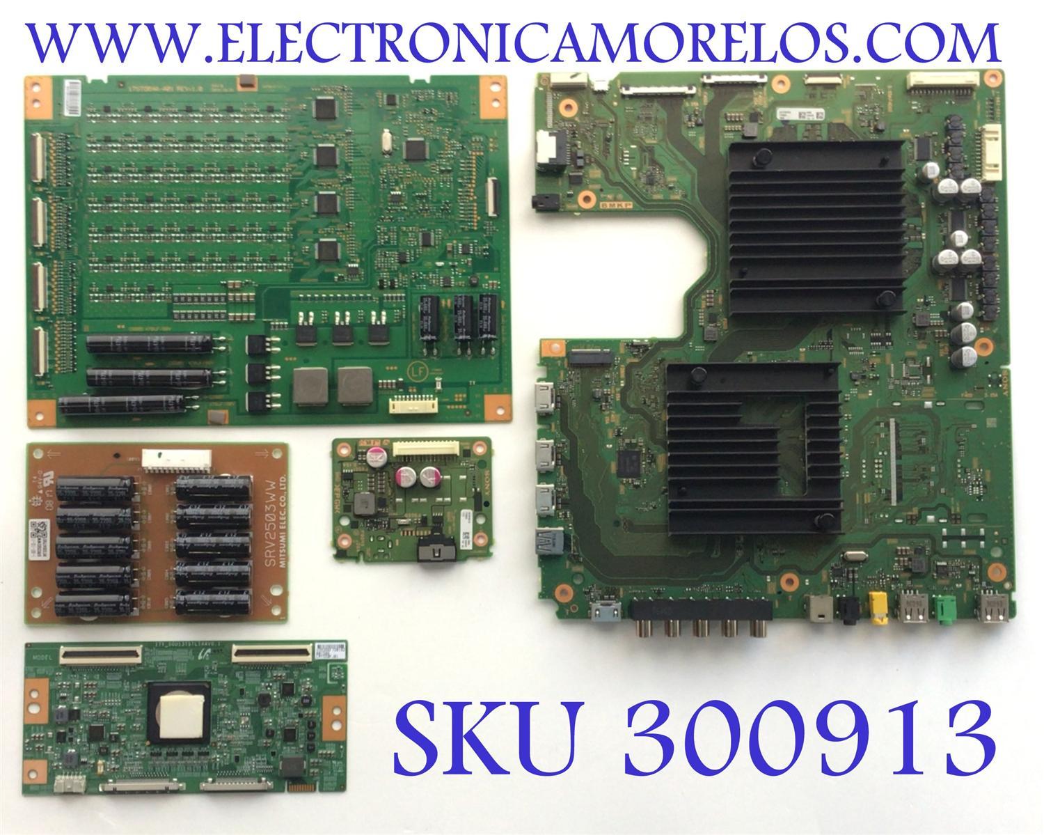 KIT PARA TV SONY / MAIN A-2170-526-A / A2170526A 586E / TARJETA JK20 A-2167-841-A / A2167841A 596A / TARJETA DE MONTAJE 1-897-110-11 / 189711011 / DRIVER 17ST064A-A01 / 17ST064A-A01 / T-CON LJ94-39396F / 17Y_SGU13TSTLTA4V0.1 / MODELO XBR-55X930E